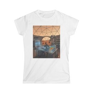 Retro Futurist Observatory Art Print Tee — Women's Fit