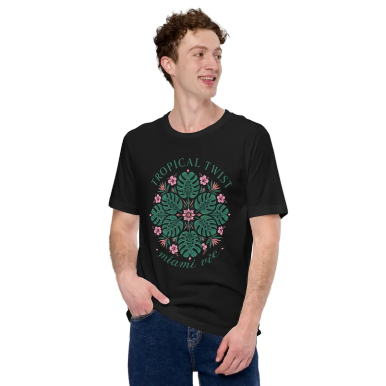 TROPICAL TWIST - Summer Tee (Black)